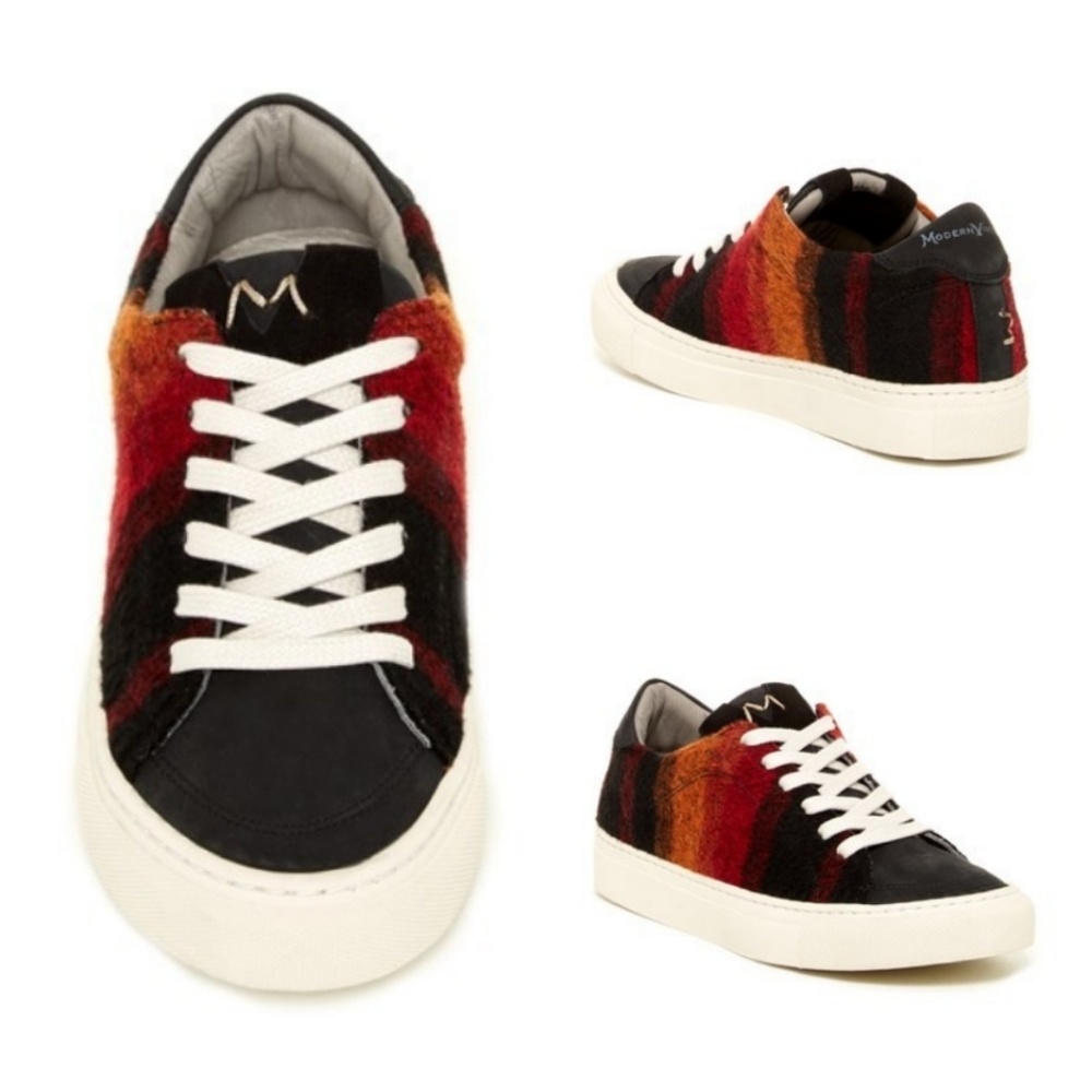 Modern Vintage Wool & Leather Sneakers